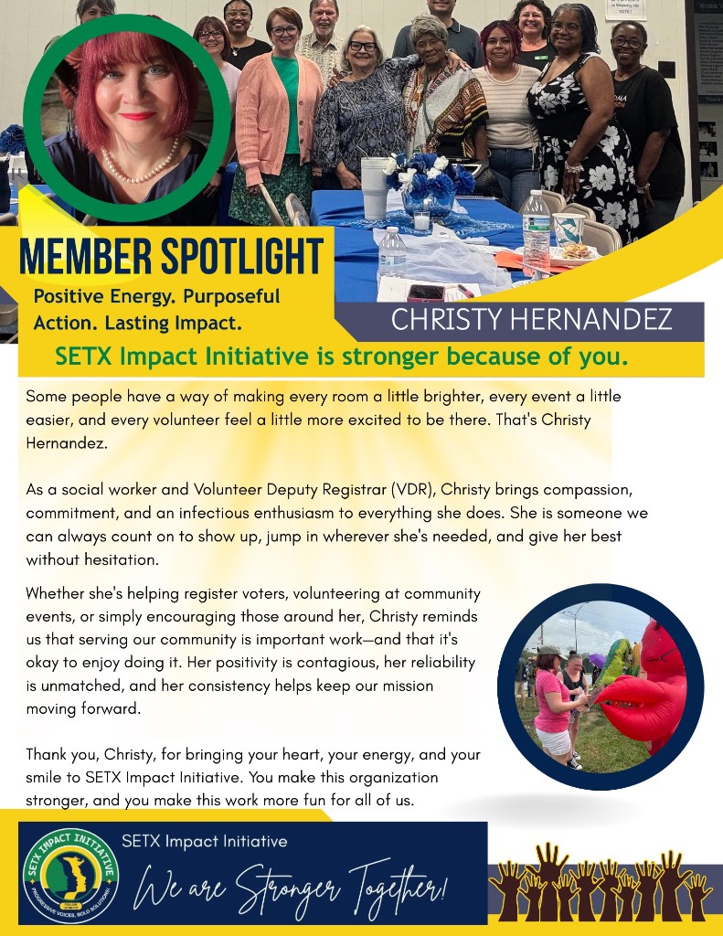 Christy Hernandez, SETX Impact Initiative Member Spotlight